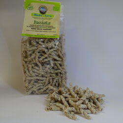 Pasta Artigianale di grani antichi Siciliani BIO Integrale Molita a pietra Trafilata al bronzo - Busiata gr 500
