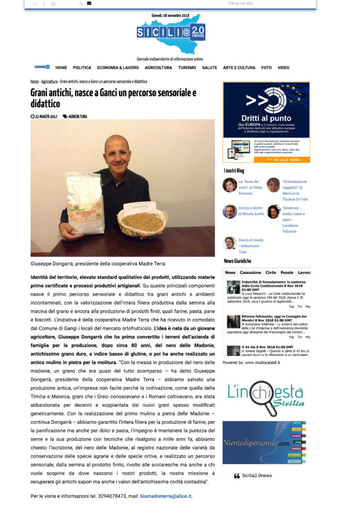 Grani antichi nasce a Ganci un percorso sensoriale e didattico Sicilia20news 001