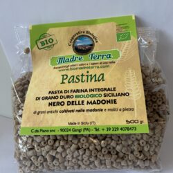 Pasta Bio Integrale di Grano Duro Antico Nero delle Madonie Molita a Pietra Sicilia Pastina