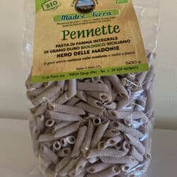 Pasta Artigianale di grani antichi Siciliani BIO Integrale Molita a pietra Trafilata al bronzo -PENNETTE gr 500